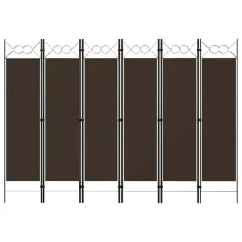 vidaxl-parawan-6-panelowy-brazowy-240-x-180-cm