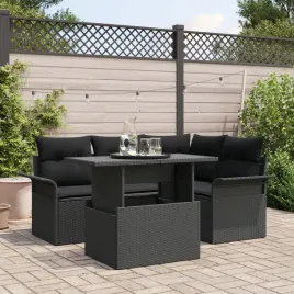 vidaxl-5-czesciowy-zestaw-sofy-ogrodowej-z-poduszkami-czarny-rattan