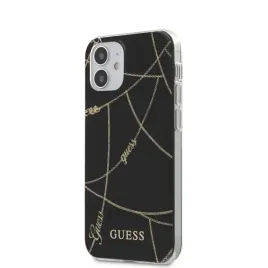 guess-gold-chain-etui-iphone-12-mini-czarny