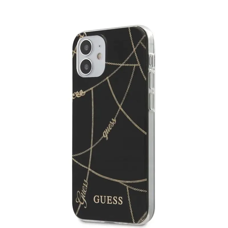 guess-gold-chain-etui-iphone-12-mini-czarny