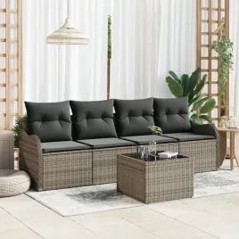 vidaxl-5-czesciowy-zestaw-sofy-ogrodowej-z-poduszkami-szary-poli-rattan