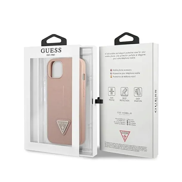 guess-saffiano-triangle-logo-case-etui-iphone-14-plus-rozowy-rozszerzenie-podstawka