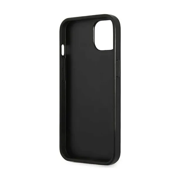 guess-saffiano-triangle-logo-case-etui-iphone-14-plus-srebrny-rozszerzenie-podstawka