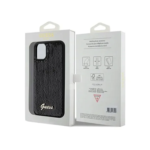 guess-sequin-script-metal-etui-iphone-11-czarny-zalaczone-wyposazenie-szklo-hartowane-szmatka-do-czyszczenia