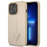 guess-saffiano-triangle-logo-case-etui-iphone-13-pro-bezowy