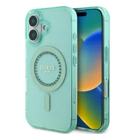 guess-iml-rhinestones-magsafe-etui-iphone-16-zielony