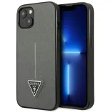 guess-saffiano-triangle-logo-case-etui-iphone-13-srebrny