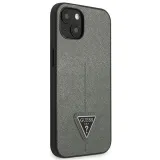 guess-saffiano-triangle-logo-case-etui-iphone-13-srebrny-kolor-srebrny