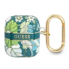 guess-flower-etui-airpods-1-2-gen-green