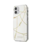 guess-gold-chain-etui-iphone-12-mini-bialy