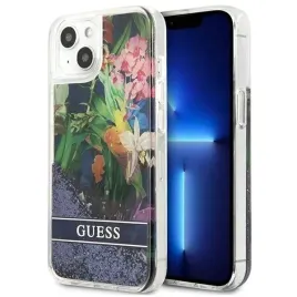 guess-liquid-glitter-flower-etui-iphone-13-mini-niebieski