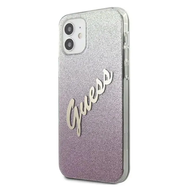 guess-glitter-gradient-script-etui-iphone-12-mini-rozowy-stan-nowy