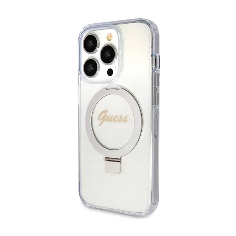 guess-ring-stand-script-glitter-magsafe-etui-iphone-15-pro-przezroczysty-stan-nowy