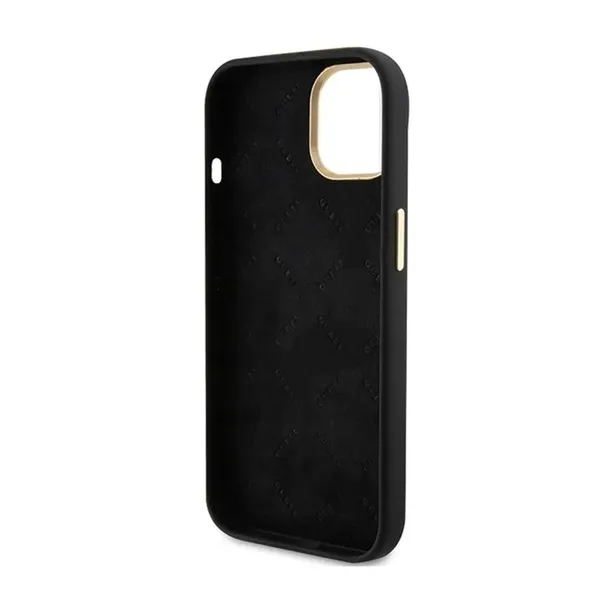 guess-silicone-script-metal-logo-and-frame-etui-iphone-15-czarny-funkcje-pochlanianie-wstrzasow