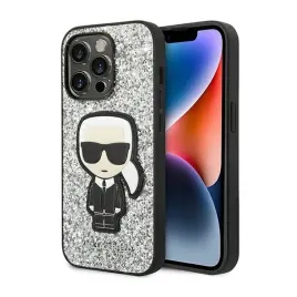 karl-lagerfeld-glitter-flakes-ikonik-etui-iphone-14-pro-max-srebrny