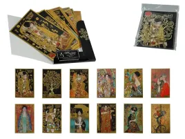 kpl-12-pocztowek-w-ozdobnej-teczce-g-klimt-mix-wzorow-carmani