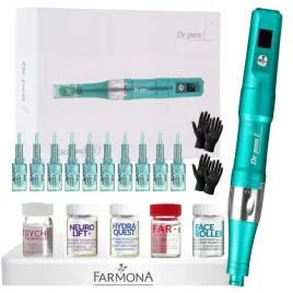 dr-pen-derma-pen-ulitma-a6s-w-10x-kartridz-5x-ampulki-farmona-mix