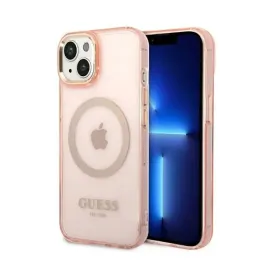 guess-gold-outline-translucent-magsafe-etui-iphone-14-plus-rozowy