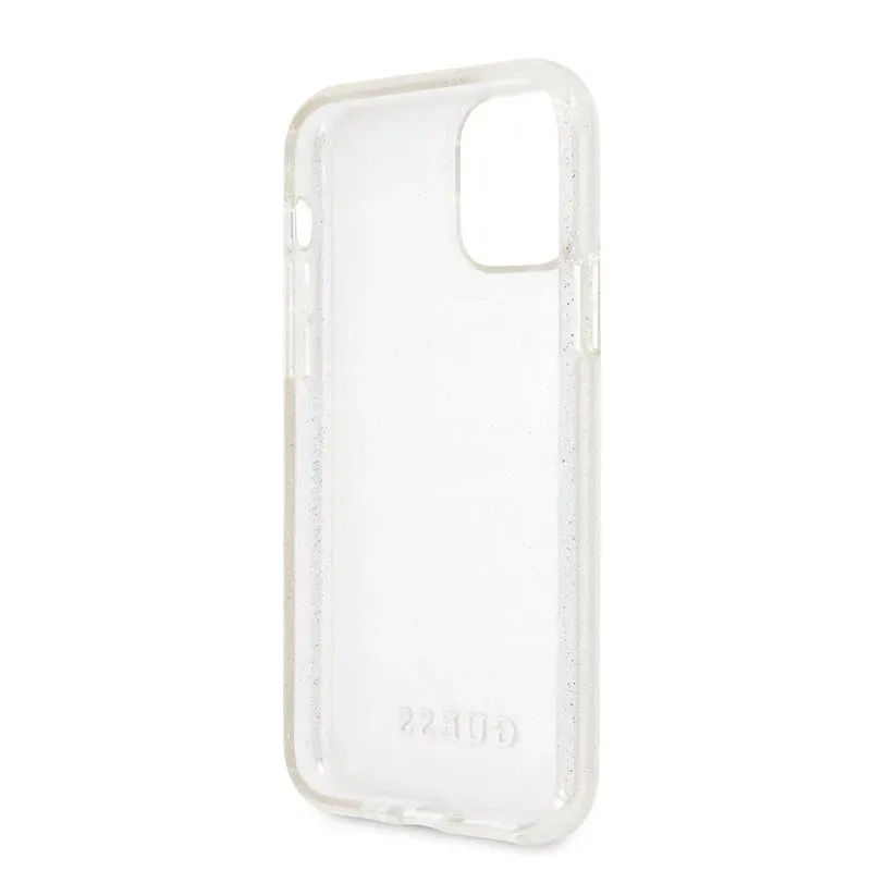 guess-glitter-case-etui-iphone-11-pro-silver