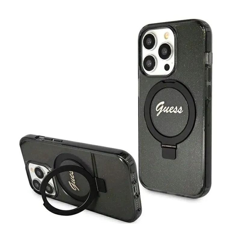 guess-ring-stand-script-glitter-magsafe-etui-iphone-15-pro-max-czarny