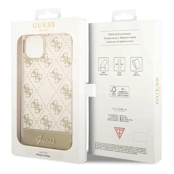 guess-4g-stripe-script-logo-electroplated-pattern-etui-iphone-14-plus-zl-rozszerzenie-podstawka