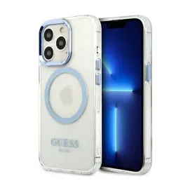 guess-metal-outline-magsafe-etui-iphone-13-pro-przezroczysty-niebieski
