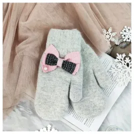 rekawiczki-cute-kokardki-szare-rek133