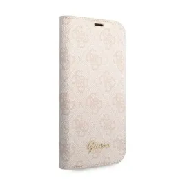 guess-4g-metal-camera-outline-booktype-case-etui-iphone-14-rozowy