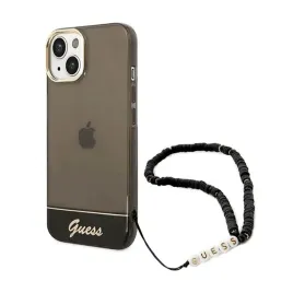 guess-translucent-pearl-strap-etui-iphone-14-czarny