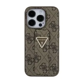 guess-grip-stand-4g-triangle-strass-logo-etui-iphone-15-brazowy