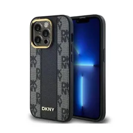 dkny-leather-checkered-mono-pattern-magsafe-etui-iphone-14-pro-czarny
