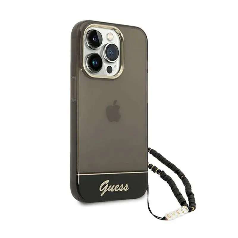 guess-translucent-pearl-strap-etui-iphone-14-pro-czarny