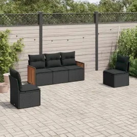 vidaxl-5-cz-zestaw-wypoczynkowy-do-ogrodu-poduszki-czarny-rattan-pe