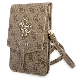guess-4g-big-metal-logo-phone-bag-torba-z-przegroda-na-smartfona-brazowy