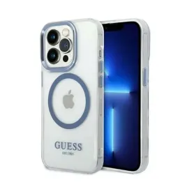 guess-metal-outline-magsafe-etui-iphone-14-pro-przezroczysty-niebieski