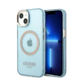 guess-gold-outline-translucent-magsafe-etui-iphone-13-niebieski