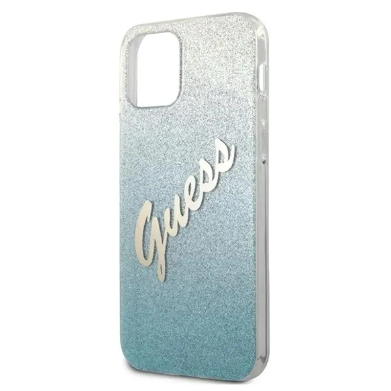 guess-glitter-gradient-script-etui-iphone-12-iphone-12-pro-niebieski