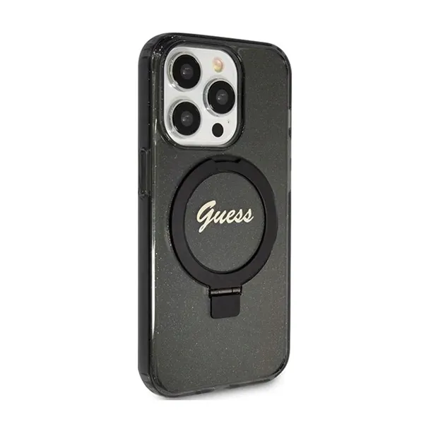 guess-ring-stand-script-glitter-magsafe-etui-iphone-15-pro-czarny-kolor-czarny