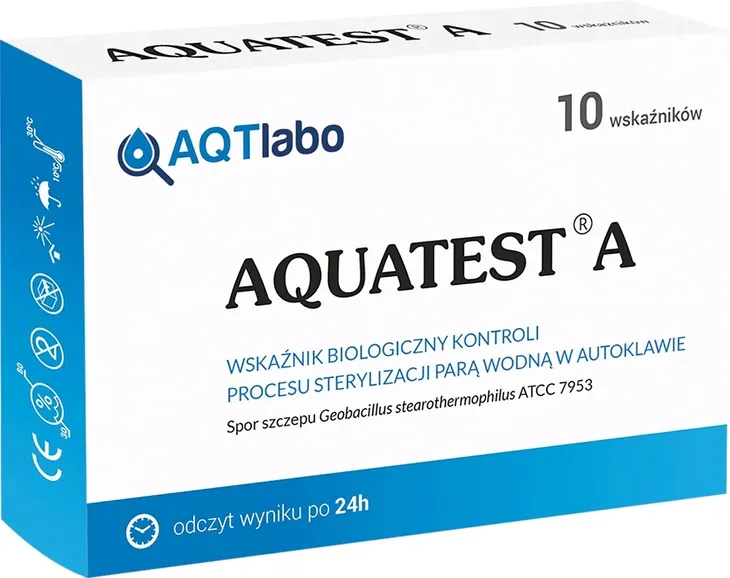 Test do sterylizacji TEST BIOLOGICZNY TYP SPORAL AQTlabo 10 szt.