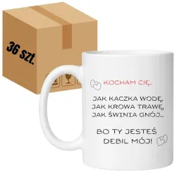 kocham-cie-bo-ty-jestes-debil-moj-klasyczny-bialy-330-ml-36-sztuk