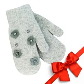 rekawiczki-cute-kwiaty-i-perelki-szare-rek128