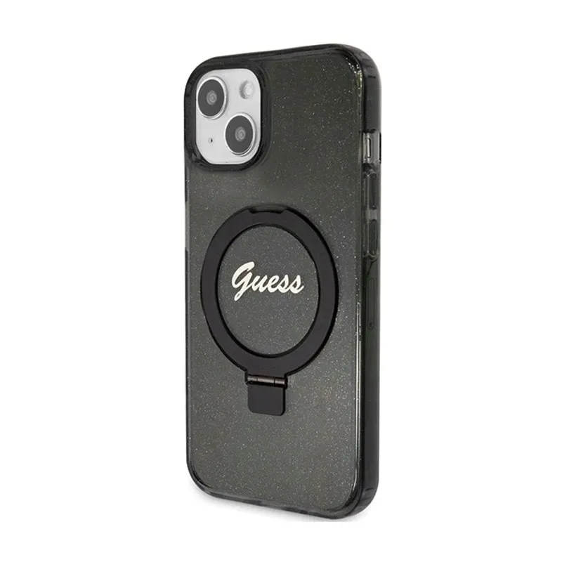 guess-ring-stand-script-glitter-magsafe-etui-iphone-15-czarny-stan-nowy