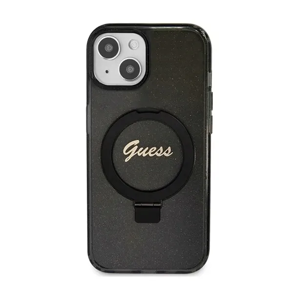 guess-ring-stand-script-glitter-magsafe-etui-iphone-15-czarny-przeznaczenie-apple