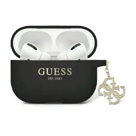 guess-liquid-silicone-glitter-triangle-charm-etui-airpods-pro-2-czarny