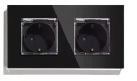 podwojne-gniazdko-lazienkowe-smart-home-czarne-z-przeslona-bez-uziemnienia