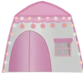 kruzzel-domek-dzieciecy-namiot-materialowy-rozowy-z-lampkami-led-126x130-cm
