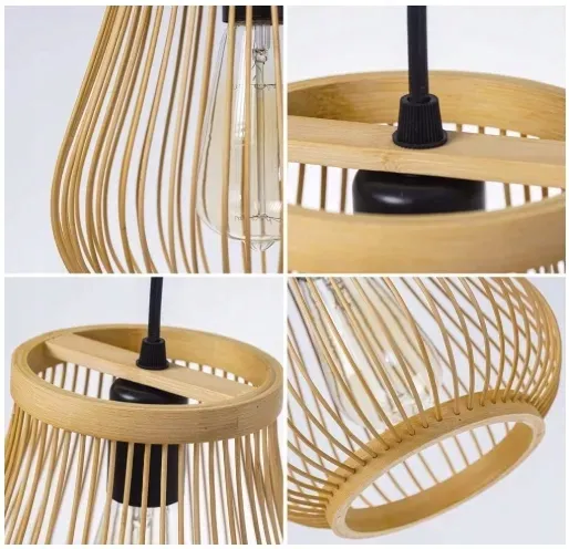 lampa-sufitowa-wiszaca-bambusowa-boho-vintige-retro-regulowana-e27-stan-nowy