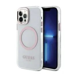 guess-metal-outline-magsafe-etui-iphone-12-iphone-12-pro-przezroczysty
