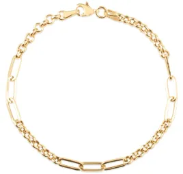 piekna-damska-zlota-bransoletka-ogniwkowa-paperclip-14kt-585