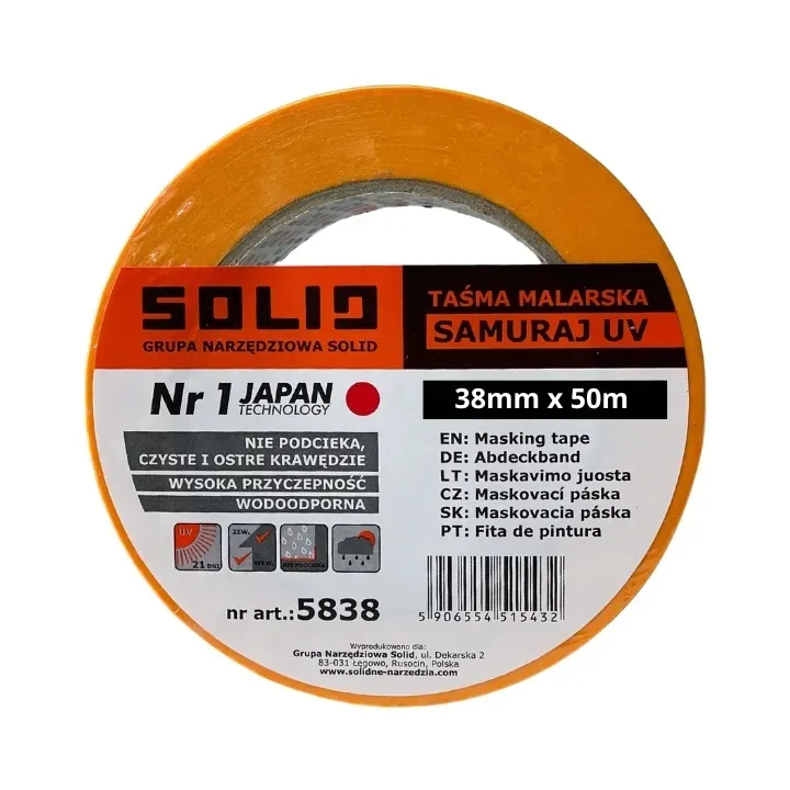 tasma-malarska-washi-samuraj-uv-38mm-50m-solid-5837-stan-nowy